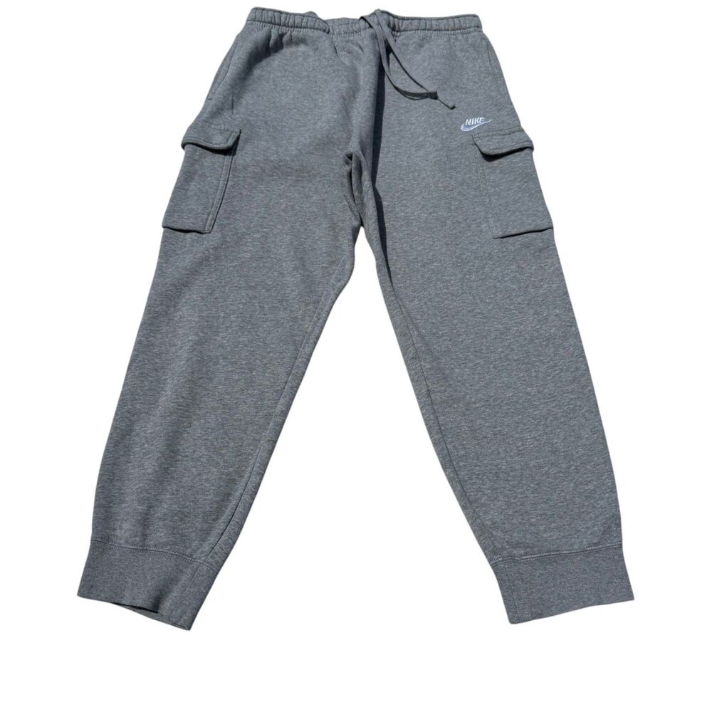 Nike Club Fleece Cargo Sweatpants Gray XL Joggers CD3129-063 Mens